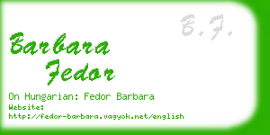 barbara fedor business card